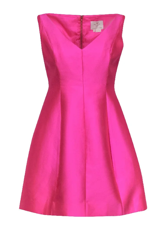 Kate Spade – Hot Pink V-Neck Fit & Flare Sleeveless Dress Sz 4 Plus size unclassified dresses