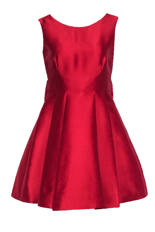 Kate Spade - Red Sleevelss Open Bow Back Fit & Flare Dress Sz 8 Short unclassified dresses