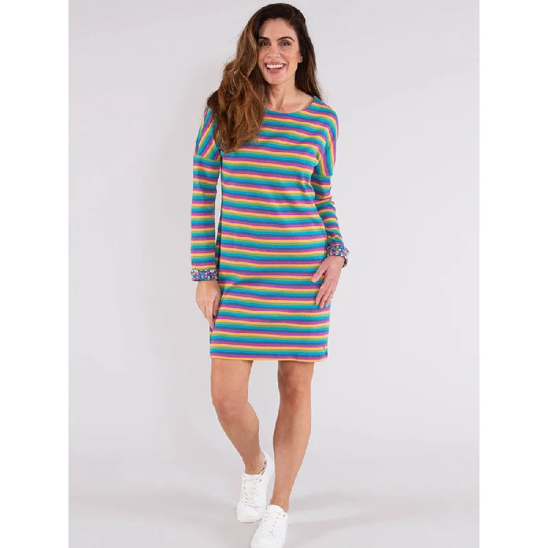 Dene Rainbow Stripe Dress Polka dot unclassified dresses