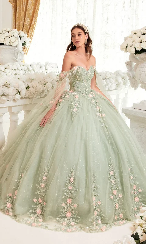 Ladivine 15716 Sage Green Quinceañera Dress Tiered unclassified dresses