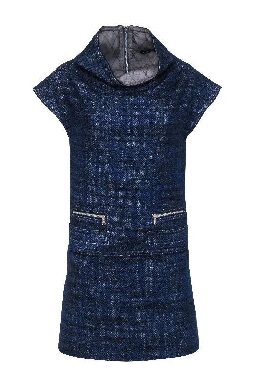 Marc by Marc Jacobs - Navy, Black, & White Tweed Wool Blend Dress Sz XS Club unclassified dresses