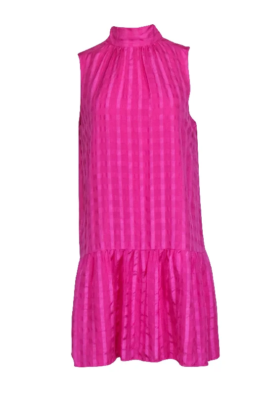 Marie Oliver - Sleeveless Pink Tie-Neck Dress Sz S Chiffon unclassified dresses