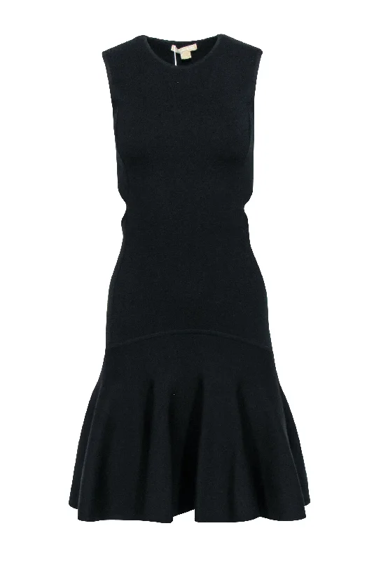 Michael Kors - Black Knit Sleeveless Open Back Dress Sz S Engagement unclassified dresses