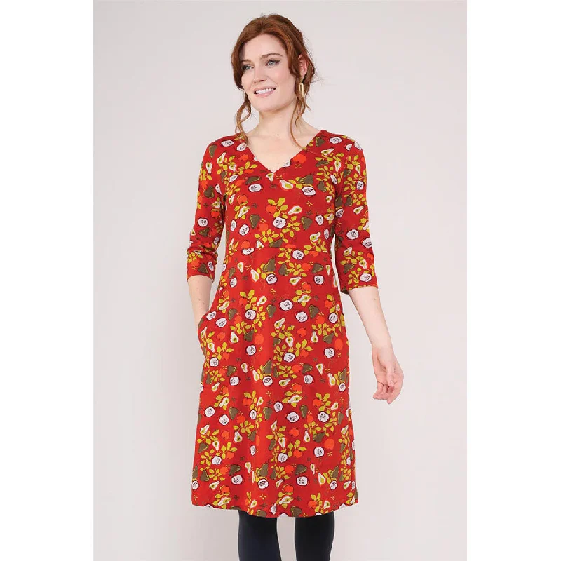 Autumnal Apple Fayre Dress - Red Elegant unclassified dresses