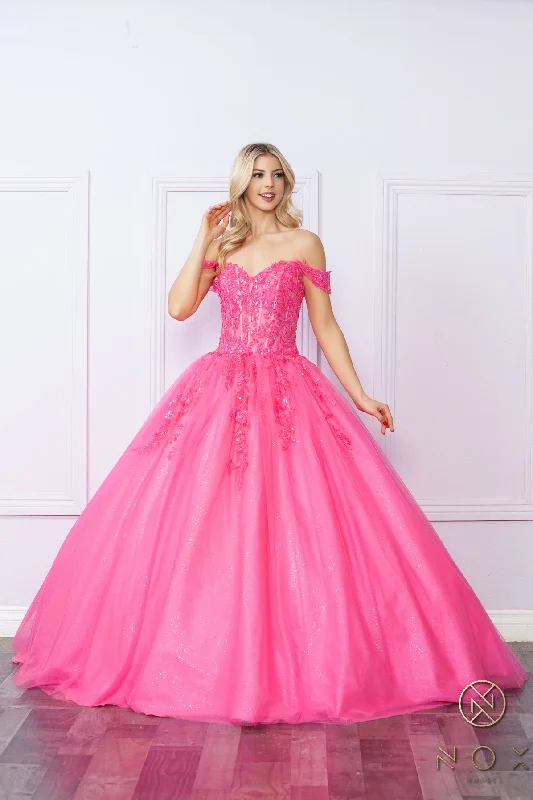 Nox Anabel -H1349 Sweetheart Neck Off-Shoulder Corset Prom Ballgown A-line unclassified dresses