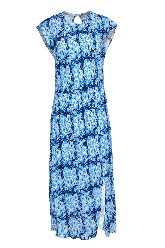 Rachel Comey - Blue, Navy, & White Print Cap Sleeve Dress Sz 8 A-line unclassified dresses