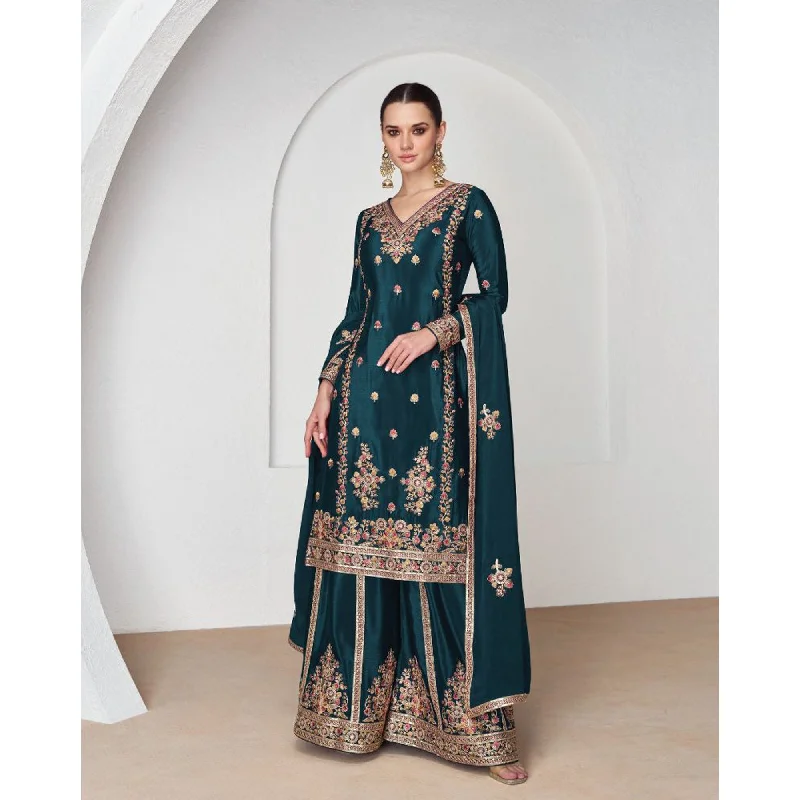 Special Ramadan Eid Wear Heavy Embroidery Work Shalwar Kameez Palazzo Suits Club unclassified dresses