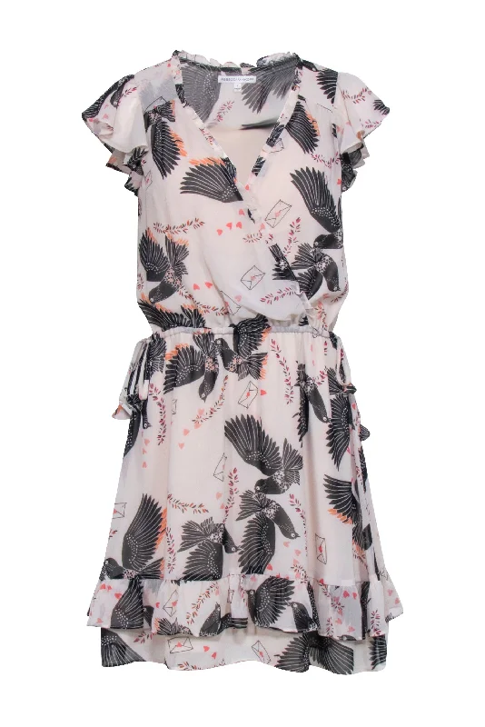 Rebecca Minkoff - Blush Pink w/ Bird Print Dress Sz 2 Budget-friendly unclassified dresses