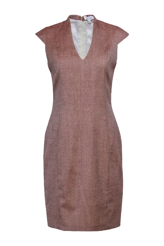 Reiss - Copper Wool Blend Sheath Dress Sz 8 Sequin unclassified dresses