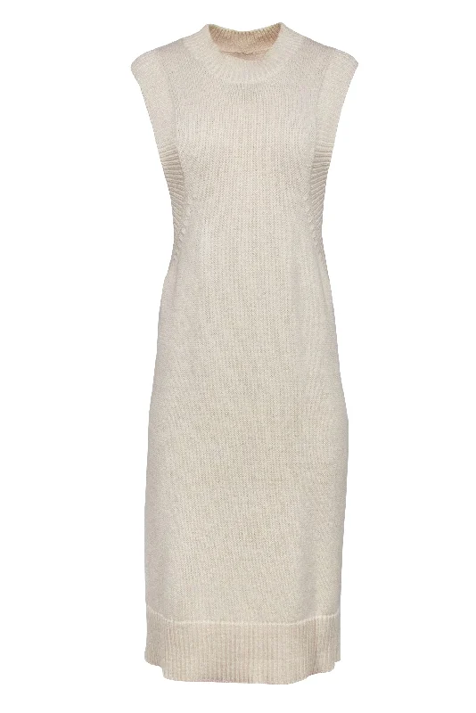 Rodebjer -  Cream Knit Sleeveless Dress Sz XS Beach unclassified dresses