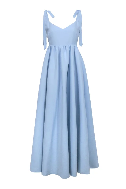 Sachin & Babi - Light Blue Tie-Strap A-Line Floor Length Dress Sz 4 Flowy unclassified dresses