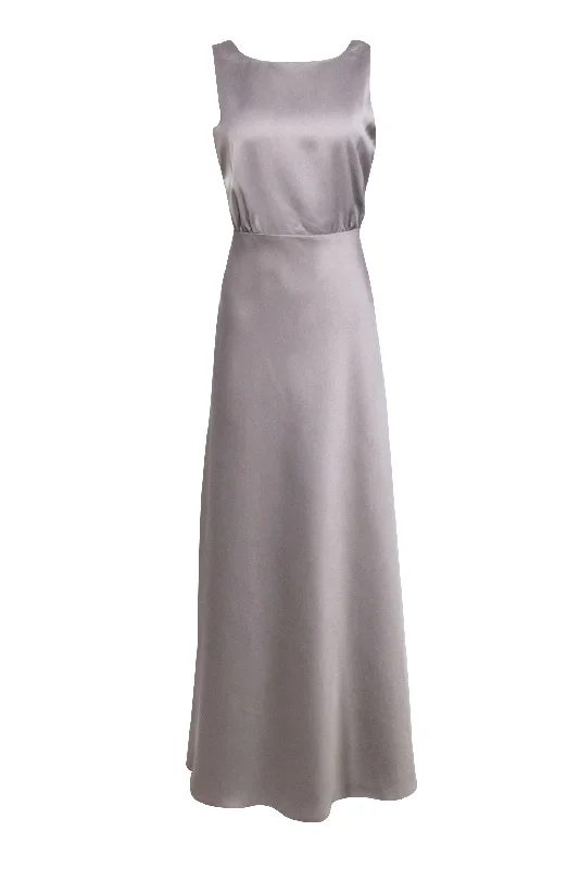 Sachin & Babi - Grey Satin Sleeveless Formal Dress Sz 8 Casual chic unclassified dresses