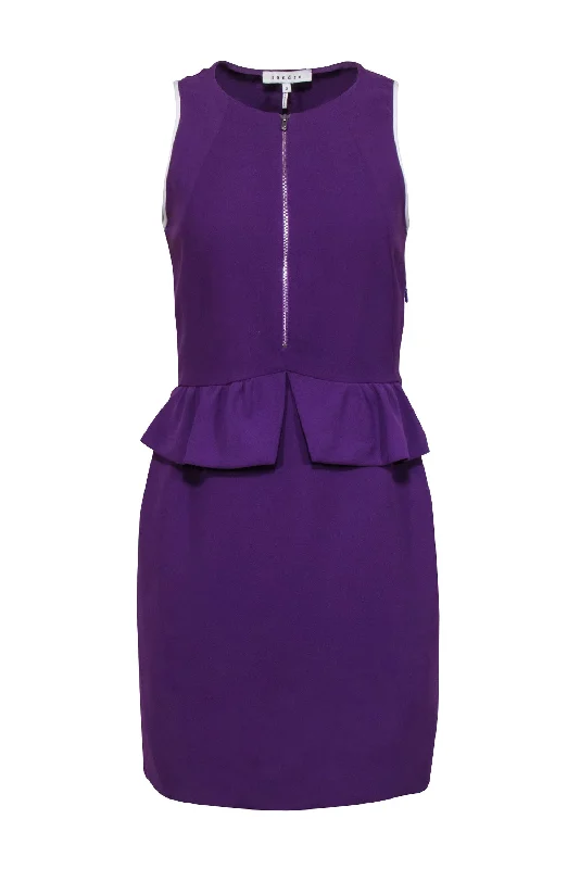 Sandro - Purple Sleeveless Peplum Dress Sz 6 Date night unclassified dresses