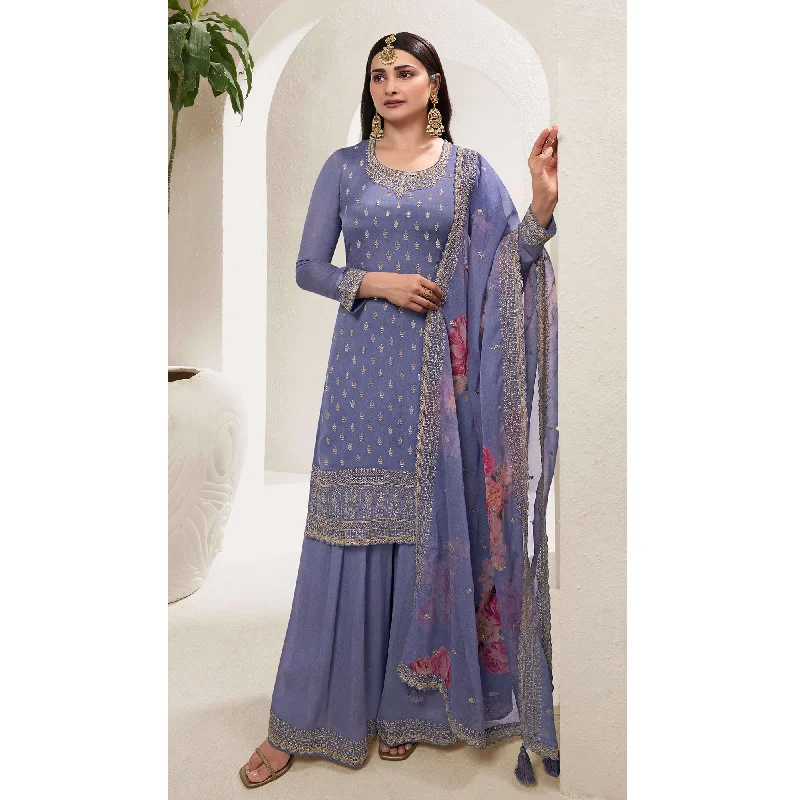 Special Designer Embroidery Work Salwar Kameez Plazzo Suit With Digital Printed Dupatta Metallic unclassified dresses