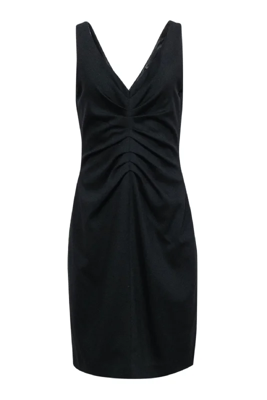 Tahari - Black Sleeveless Dress w/ Ruched Front Sz 12 Winter unclassified dresses