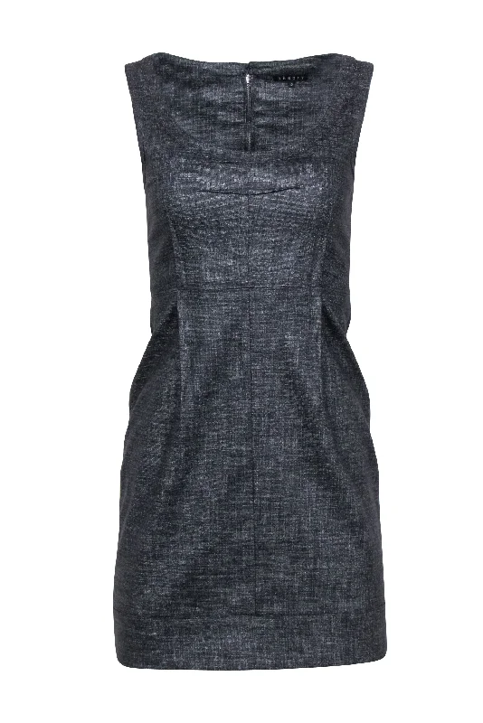 Theory - Dark Grey Sleeveless Work Dress Sz 2 Casual chic unclassified dresses