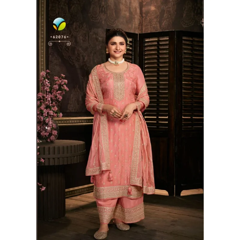 Trending Peach Color Designer Embroidery With Jacquard Work Salwar kameez Plazzo Suit Budget-friendly unclassified dresses