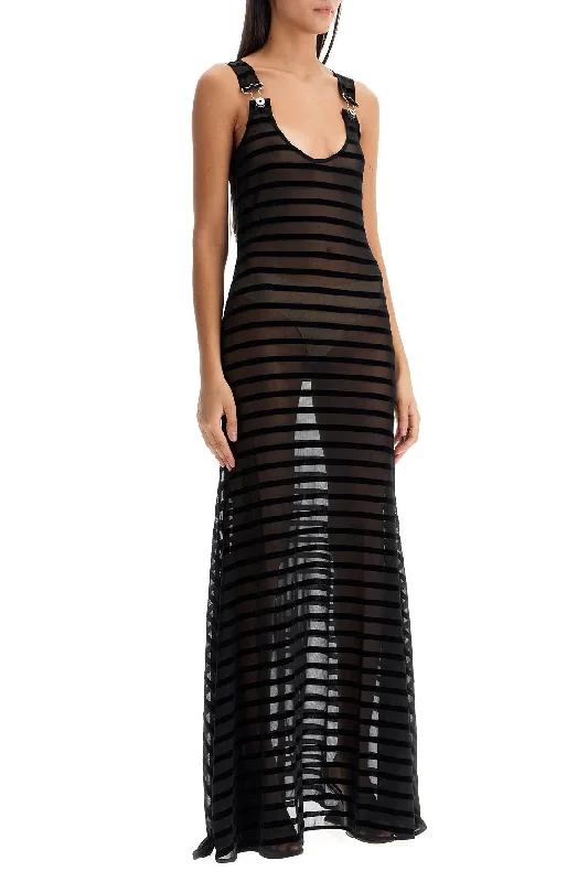 Jean Paul Gaultier Long Marinière Dress With Overall Detail Maxi Skirt Set