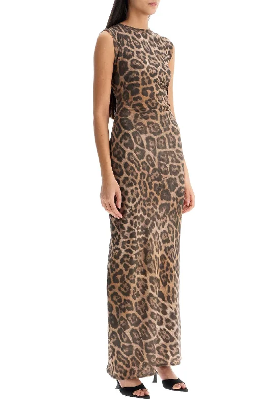 Stella Mccartney 'animal Print Sleeveless Maxi Dress In Skater Maxi Skirt