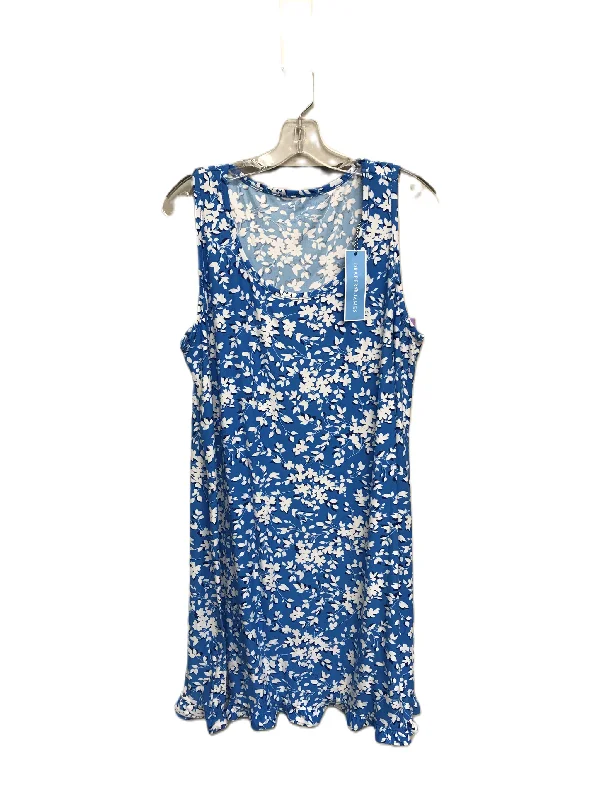 Blue & White Dress Casual Midi By Draper James, Size: L Midi Skirt Set